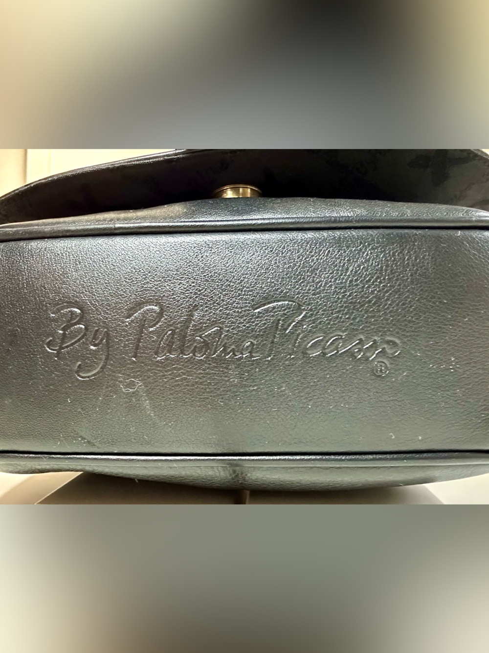 Vintage By Paloma Picasso Black Leather X Collection Saddle Shoulder Bag RARE - Picture 3 of 7